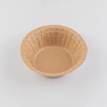 Talerz papierowy kraft średnica 15,5 cm, SPT155h55KK (paczka 25 szt.)