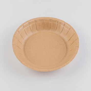 Talerz papierowy kraft średnica 20 cm, SPT200h35KK (paczka 25 szt.)