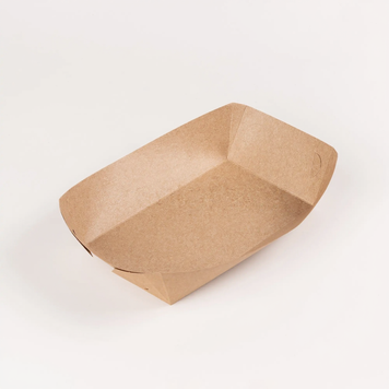 Talerz papierowy prostokątny kraft 20x12x4,5 cm, SPCK002.001-00 (paczka 100 szt.)