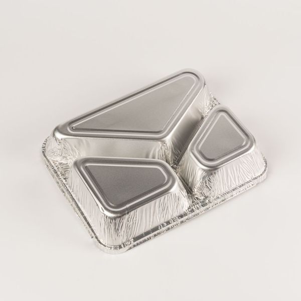 Pojemnik aluminiowy tr&oacute;jdzielny 190/220/160 ml