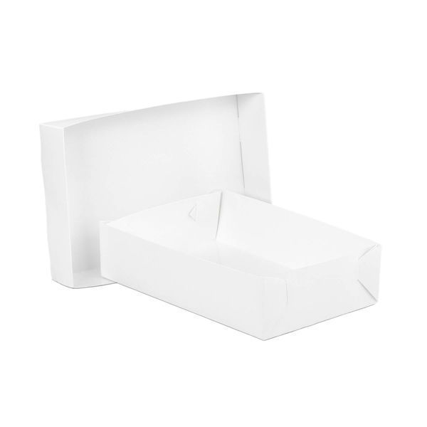 Pudełko z pokrywką spożywcze białe 20х10х5 cm. - 1050 ml.
