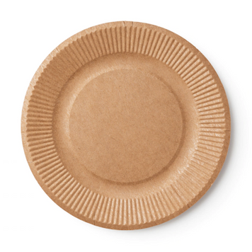 Talerz okrągły papierowy kraft &Oslash;20 cm, SPT200KK (paczka 50 szt.)